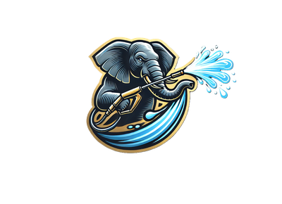 All Day Power Washing elephant logo